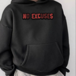 ⁦NO EXCUSES BoxyFit Hoodie⁩ - الصورة ⁦6⁩